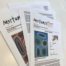 Load image into Gallery viewer, Indigenous Australian art certificate of authenticity