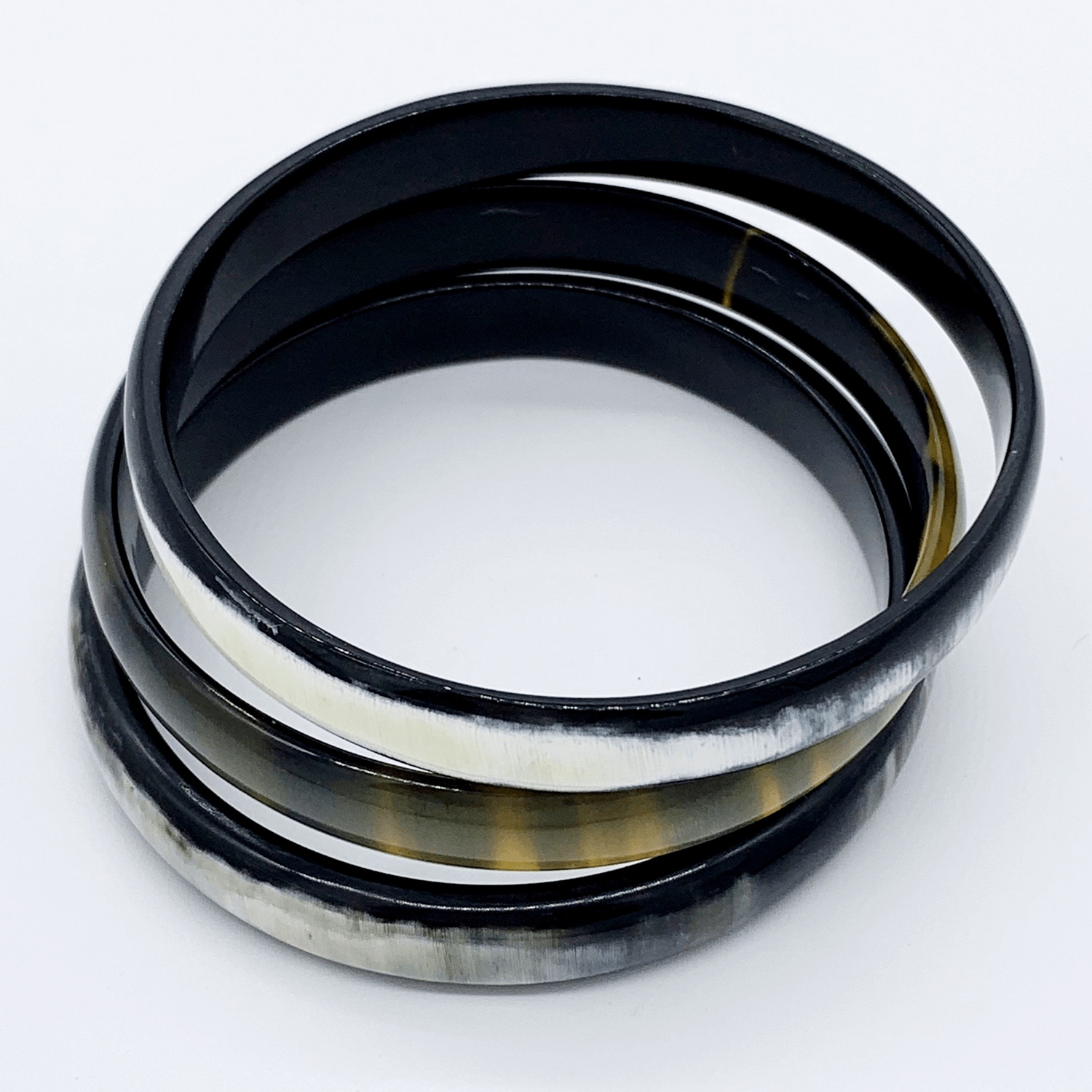 アクセサリー brass buffalo horn bangle Ethically Sourced Natural Buffalo Horn Jewelry 4 Pcs Set